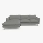 freistil 134 Sofa mit Longchair in der Breite ca. 274 cm im Stoff-Bezug 6313 eisengrau