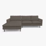 freistil 134 Sofa mit Longchair in der Breite ca. 274 cm im Stoff-Bezug 6314 graubraun