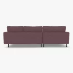 freistil 134 Sofa mit Longchair in der Breite ca. 274 cm im Stoff-Bezug 6319 purpurviolett aus der Rueckansicht