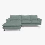 freistil 134 Sofa mit Longchair in der Breite ca. 274 cm im Stoff-Bezug 6462 pastelltuerkis