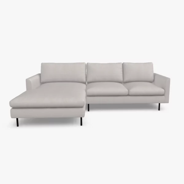 freistil 134 Sofa mit Longchair in der Breite ca. 274 cm im Stoff-Bezug 6464 lichtgrau