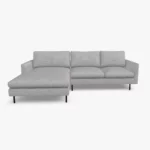 freistil 134 Sofa mit Longchair in der Breite ca. 274 cm im Stoff-Bezug 6465 platingrau