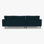 freistil 134 Sofa mit Longchair in der Breite ca. 274 cm im Stoff-Bezug 6515 schwarzblau aus der Rueckansicht