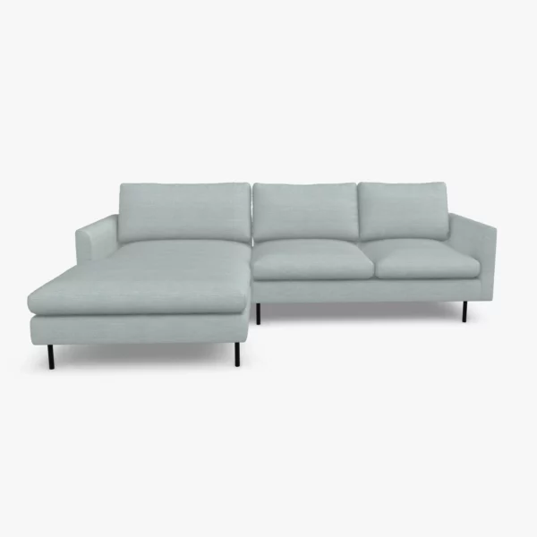 freistil 134 Sofa mit Longchair in der Breite ca. 274 cm im Stoff-Bezug 6540 pastellblau