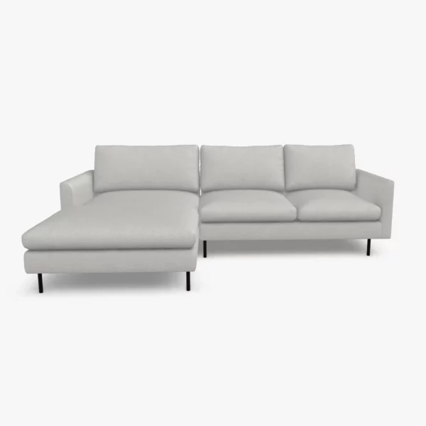 freistil 134 Sofa mit Longchair in der Breite ca. 274 cm im Stoff-Bezug 6541 grauweiss