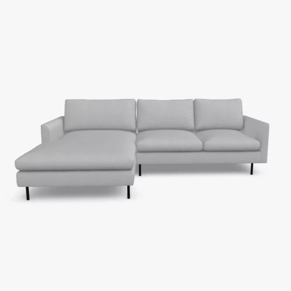 freistil 134 Sofa mit Longchair in der Breite ca. 274 cm im Stoff-Bezug 6542 silbergrau