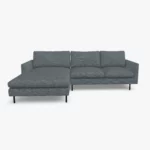 freistil 134 Sofa mit Longchair in der Breite ca. 274 cm im Stoff-Bezug 6544 blaugruen