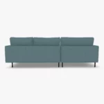 freistil 134 Sofa mit Longchair in der Breite ca. 274 cm im Stoff-Bezug 6546 taubenblau aus der Rueckansicht