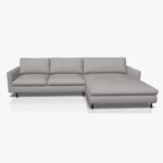 freistil 134 Sofa mit XL-Longchair in der Breite ca. 314 cm im Stoff-Bezug 6464 lichtgrau