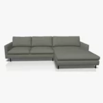 freistil 134 Sofa mit XL-Longchair in der Breite ca. 314 cm im Stoff-Bezug 6511 betongrau