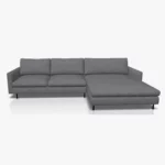 freistil 134 Sofa mit XL-Longchair in der Breite ca. 314 cm im Stoff-Bezug 6543 platingrau