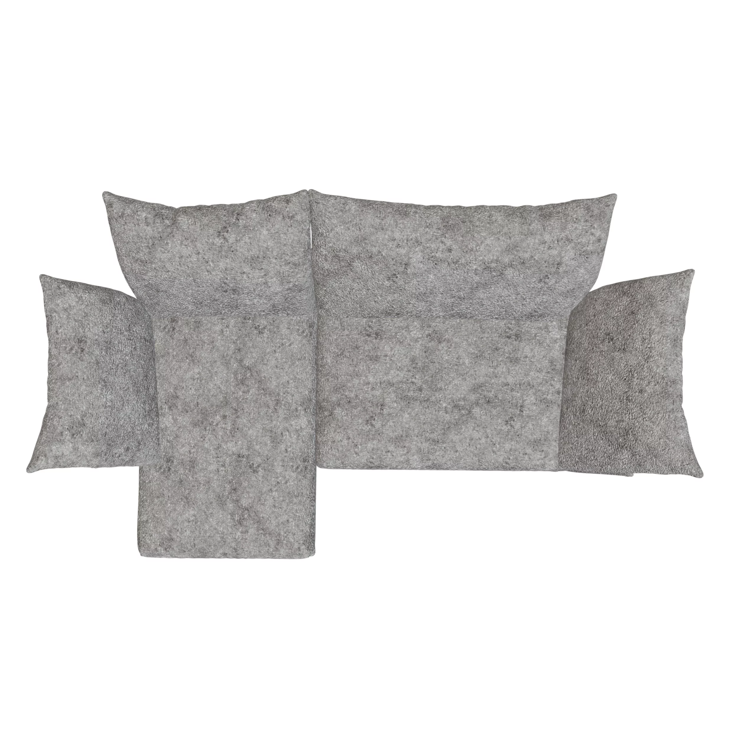 Bretz ESFERA Ecksofa HLI102 aus der Vogelperspektive im Bezug 667583 grigio