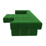 Bretz EDGY Sofa Z107li im Bezug 668430 rain forest aus der Seitenansicht