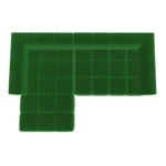 Bretz EDGY Sofa Z107li im Bezug 668430 rain forest in der Draufsicht