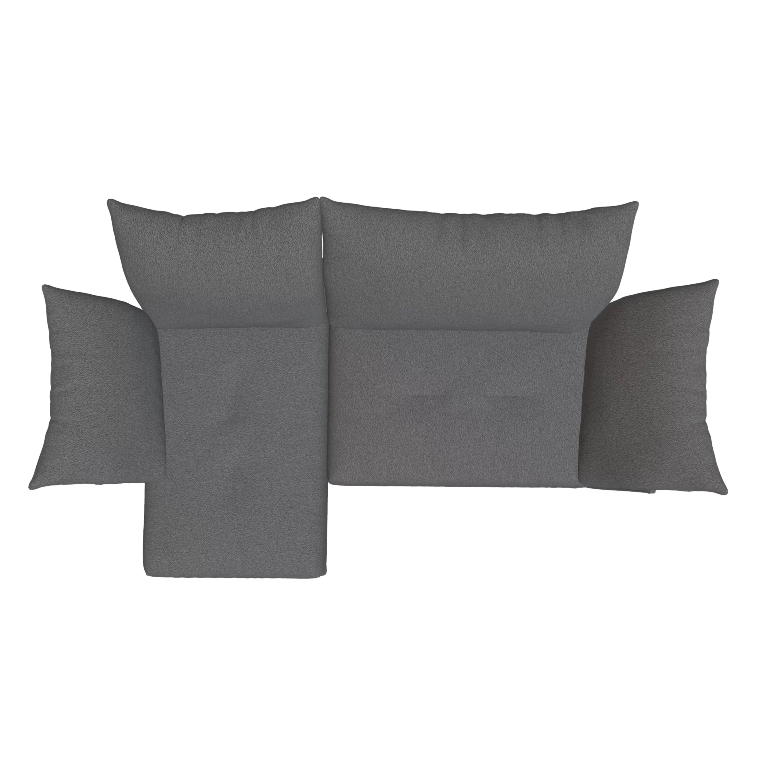 Bretz ESFERA Ecksofa HLI102 aus der Vogelperspektive im Bezug 657280 stone grey