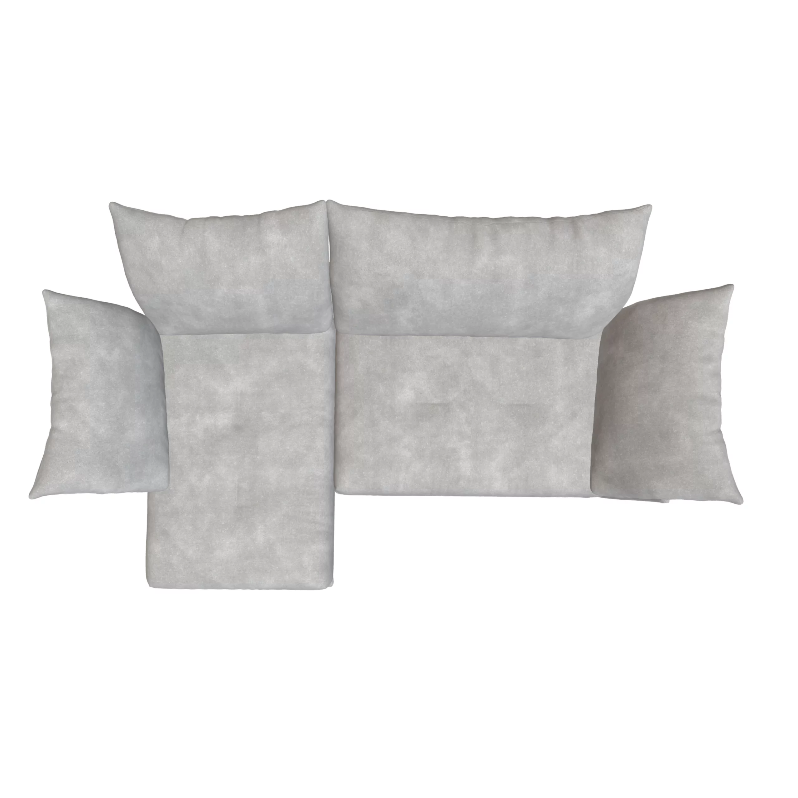 Bretz ESFERA Ecksofa HLI102 aus der Vogelperspektive im Bezug 659680 moon dust
