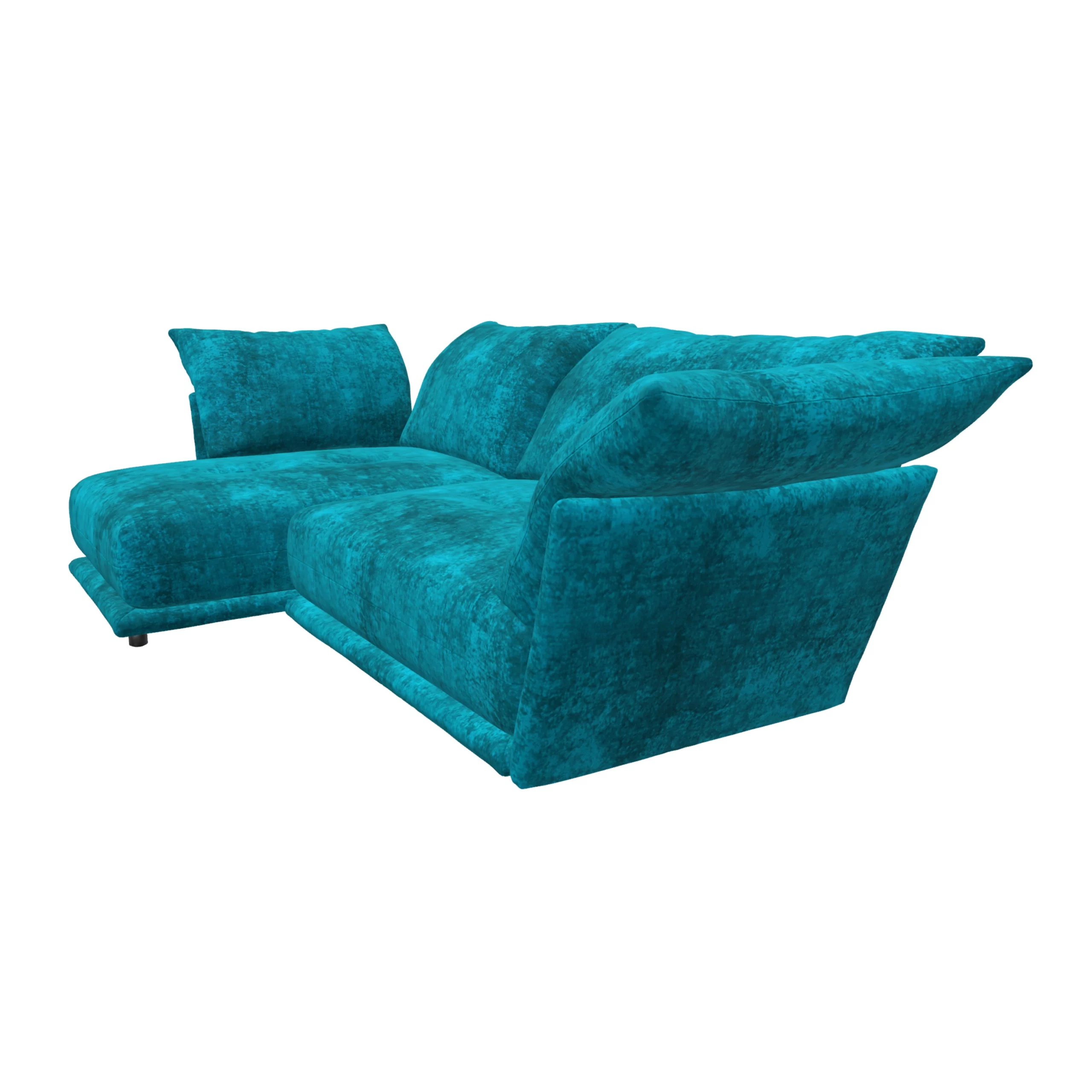 Bretz ESFERA Ecksofa HLI102 aus der seitlichen Perspektive im Bezug 641922 amalfi