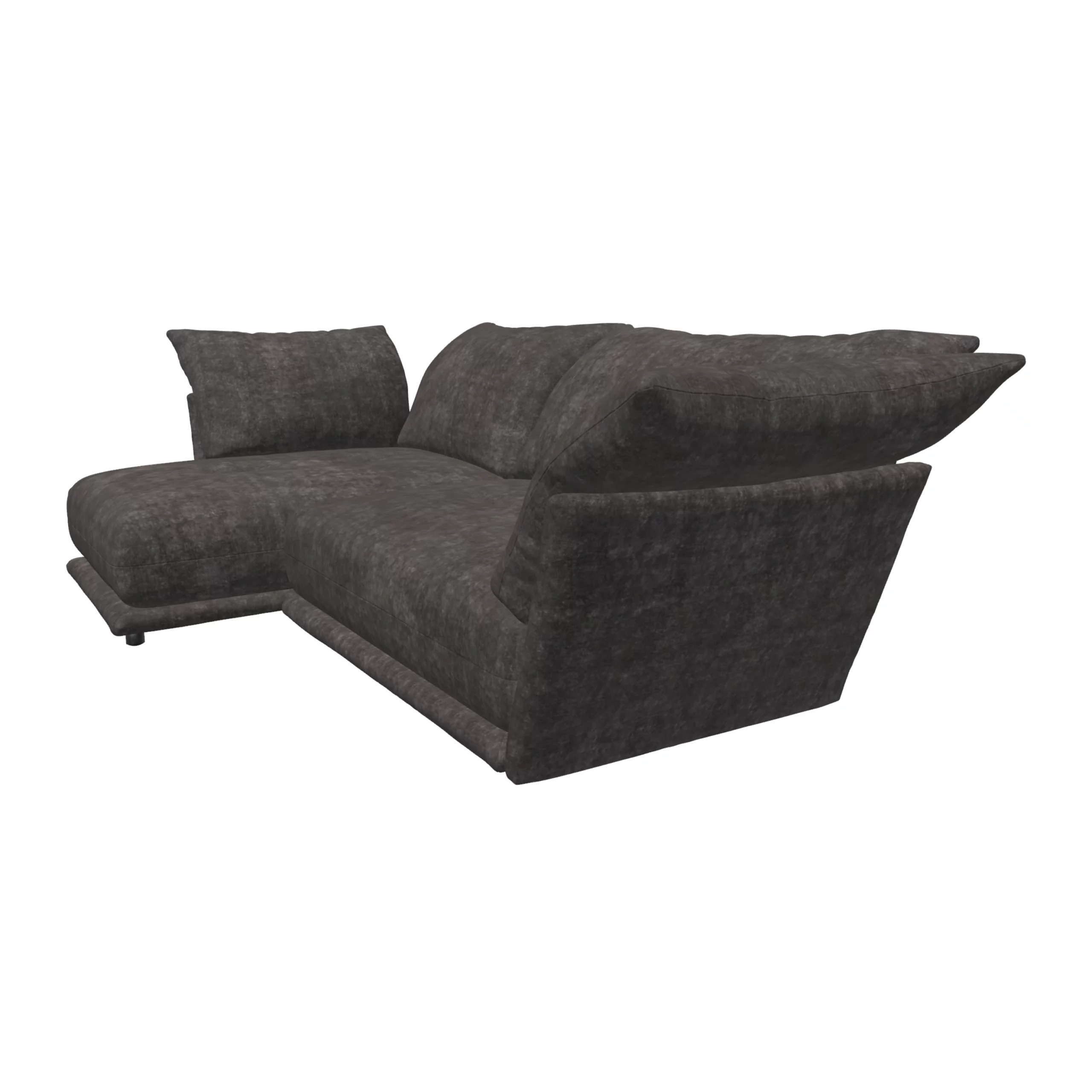 Bretz ESFERA Ecksofa HLI102 aus der seitlichen Perspektive im Bezug 659687 platin