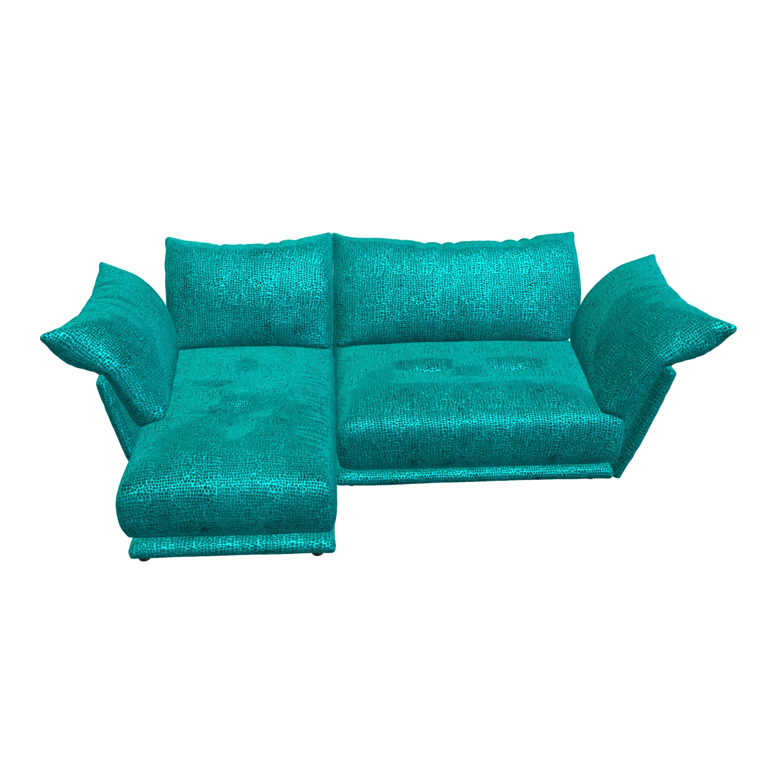 Bretz ESFERA Ecksofa HLI102 im Bezug 631524 blue drops