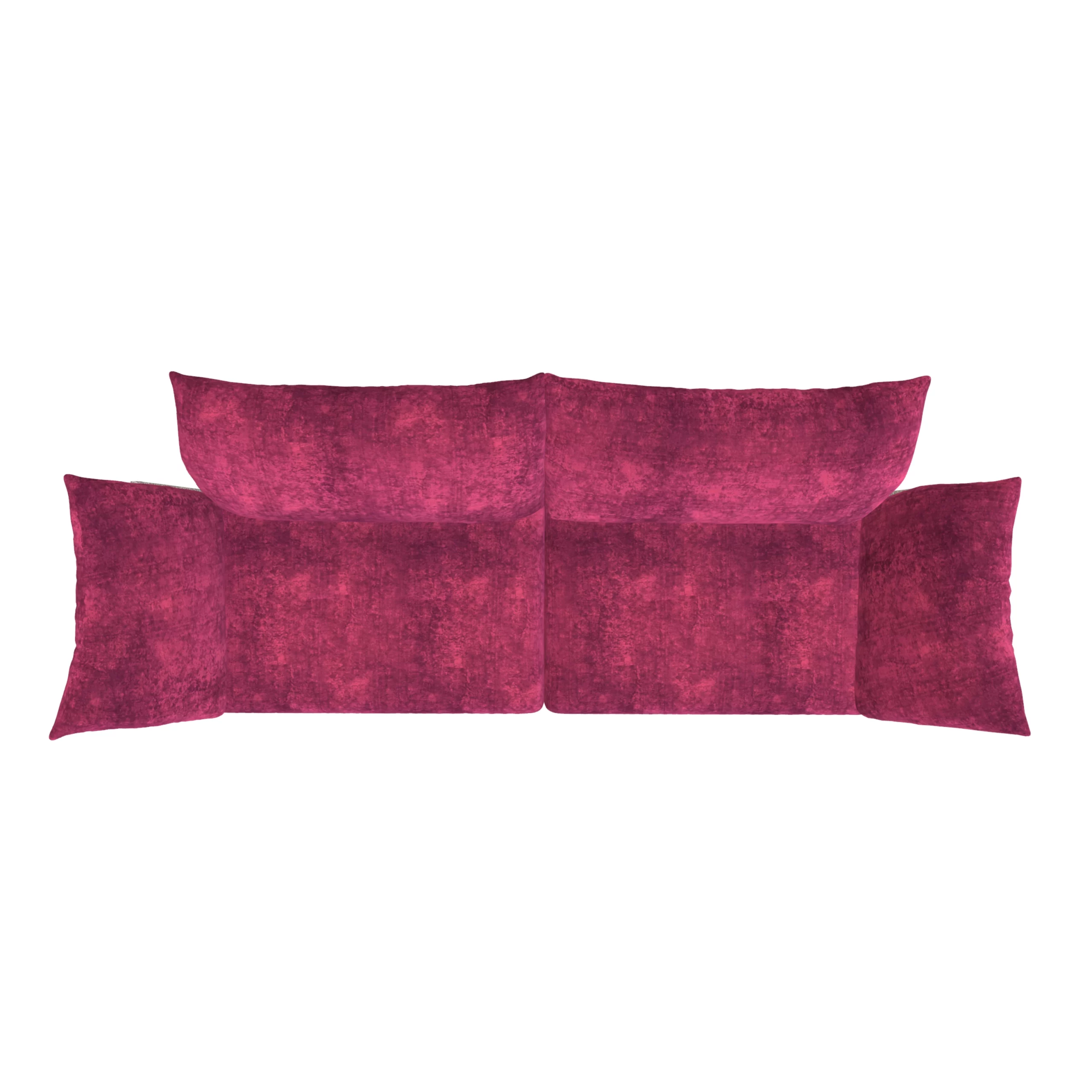 Bretz ESFERA Sofa G102 aus der Vogelperspektive im Bezug 641916 pink