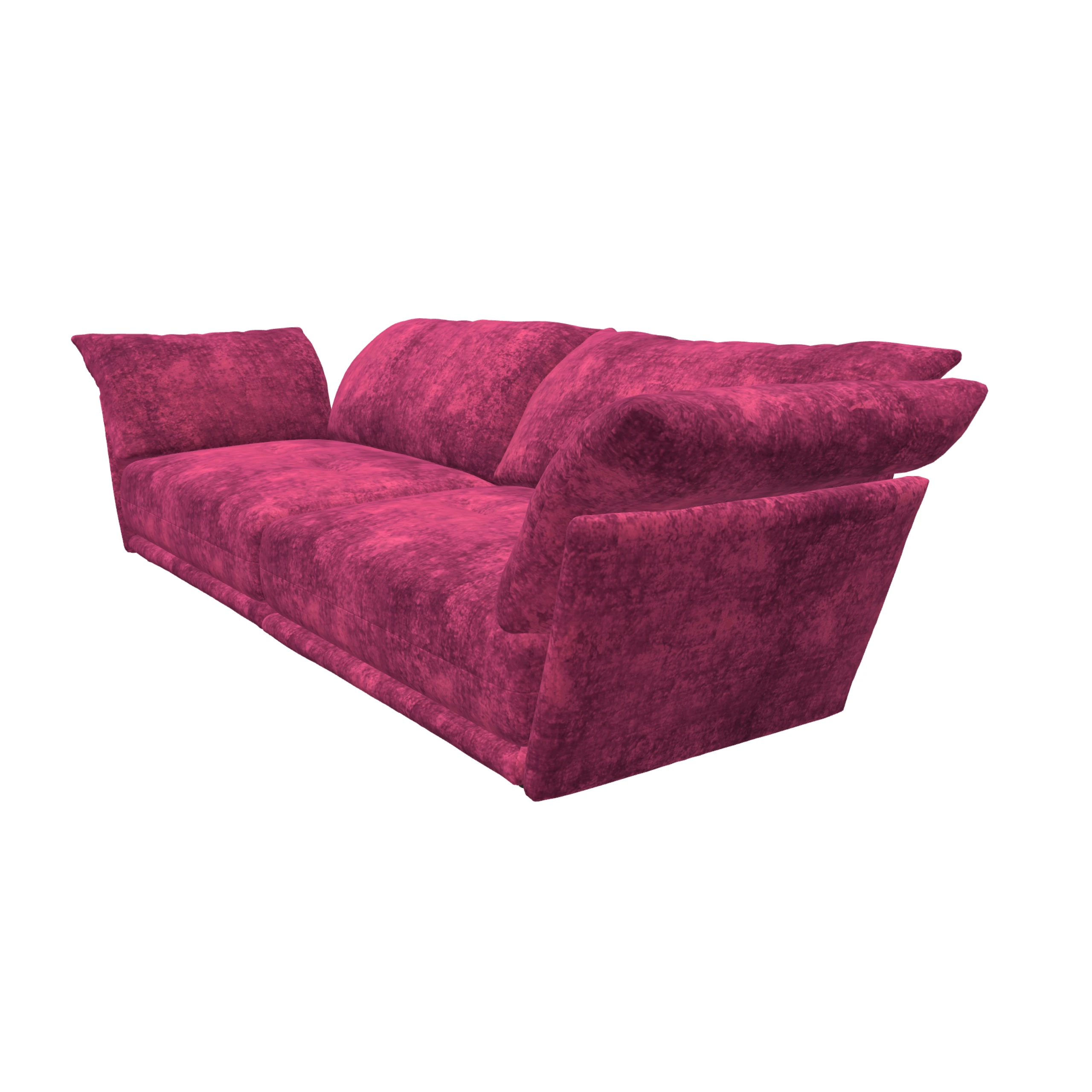 Bretz ESFERA Sofa G102 aus der seitlichen Perspektive im Bezug 641916 pink