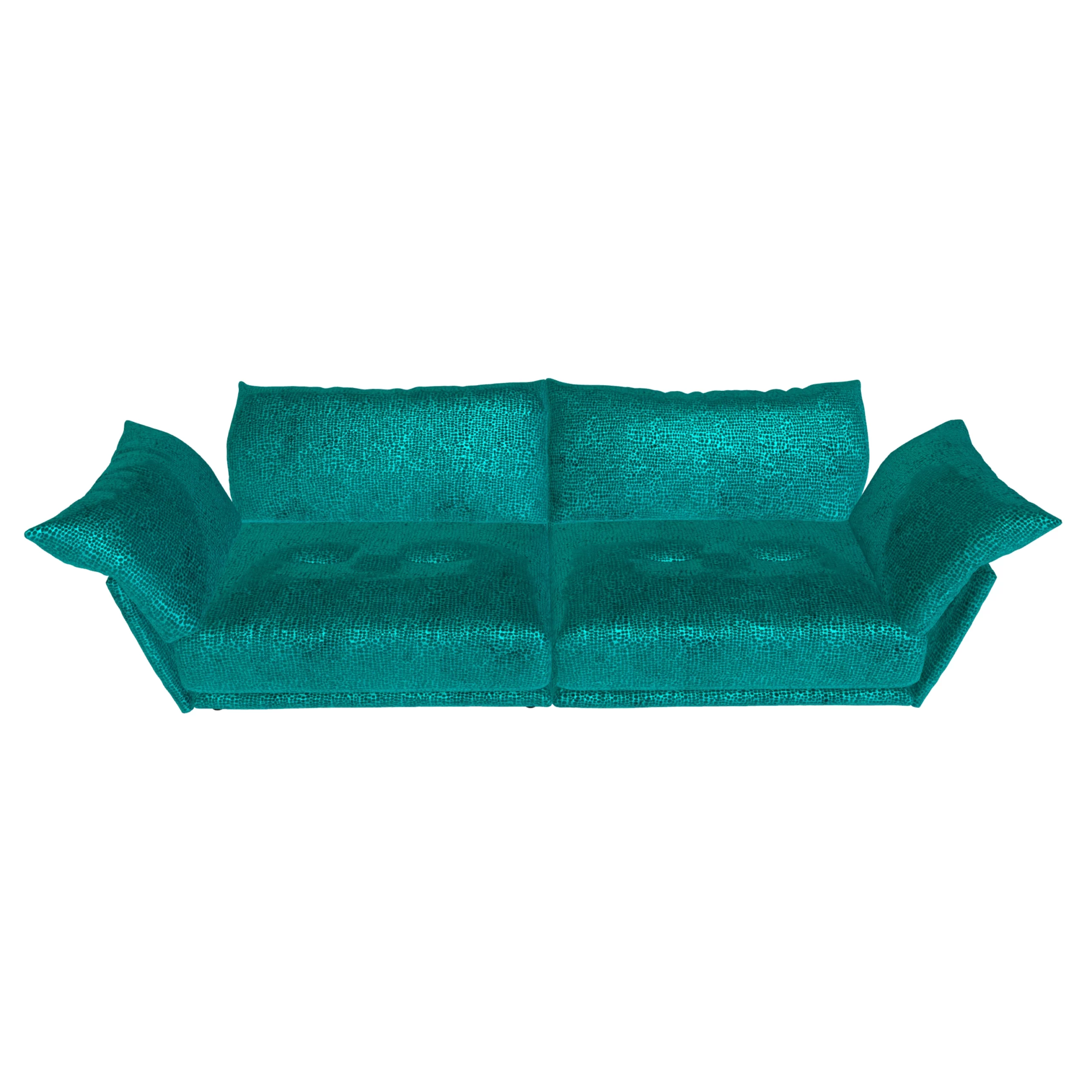 Bretz ESFERA Sofa G102 im Bezug 631524 blue drops