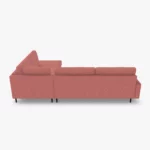freistil 170 Ecksofa ca. 287 cm x 213 cm aus der Rückansicht im Stoff-Bezug 4062 gelborange-violett