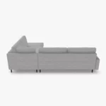 freistil 170 Ecksofa ca. 287 cm x 213 cm aus der Rueckansicht im Stoff-Bezug 6465 platingrau