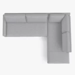 freistil 170 Ecksofa ca. 287 cm x 213 cm aus der Vogelperspektive im Stoff-Bezug 6460 telegrau 1