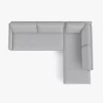 freistil 170 Ecksofa ca. 287 cm x 213 cm aus der Vogelperspektive im Stoff-Bezug 6542 silbergrau