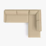 freistil 170 Ecksofa ca. 287 cm x 213 cm aus der Vogelperspektive im Stoff-Bezug 6573 perlweiss