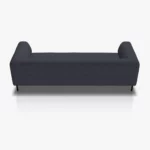 freistil 185 Sofa in der Breite ca, 223 cm aus der Rückansicht im Stoff-Bezug 6463 graublau