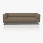 freistil 185 Sofa in der Breite ca, 223 cm im Leder-Bezug 9042 beigegrau, Semianilinleder leicht pigmentiert
